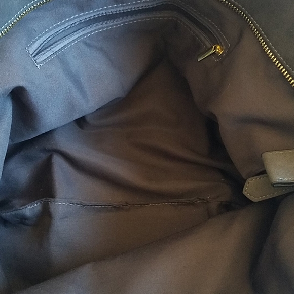 Old Navy Suade Messenger Bag Gray - Picture 4 of 4